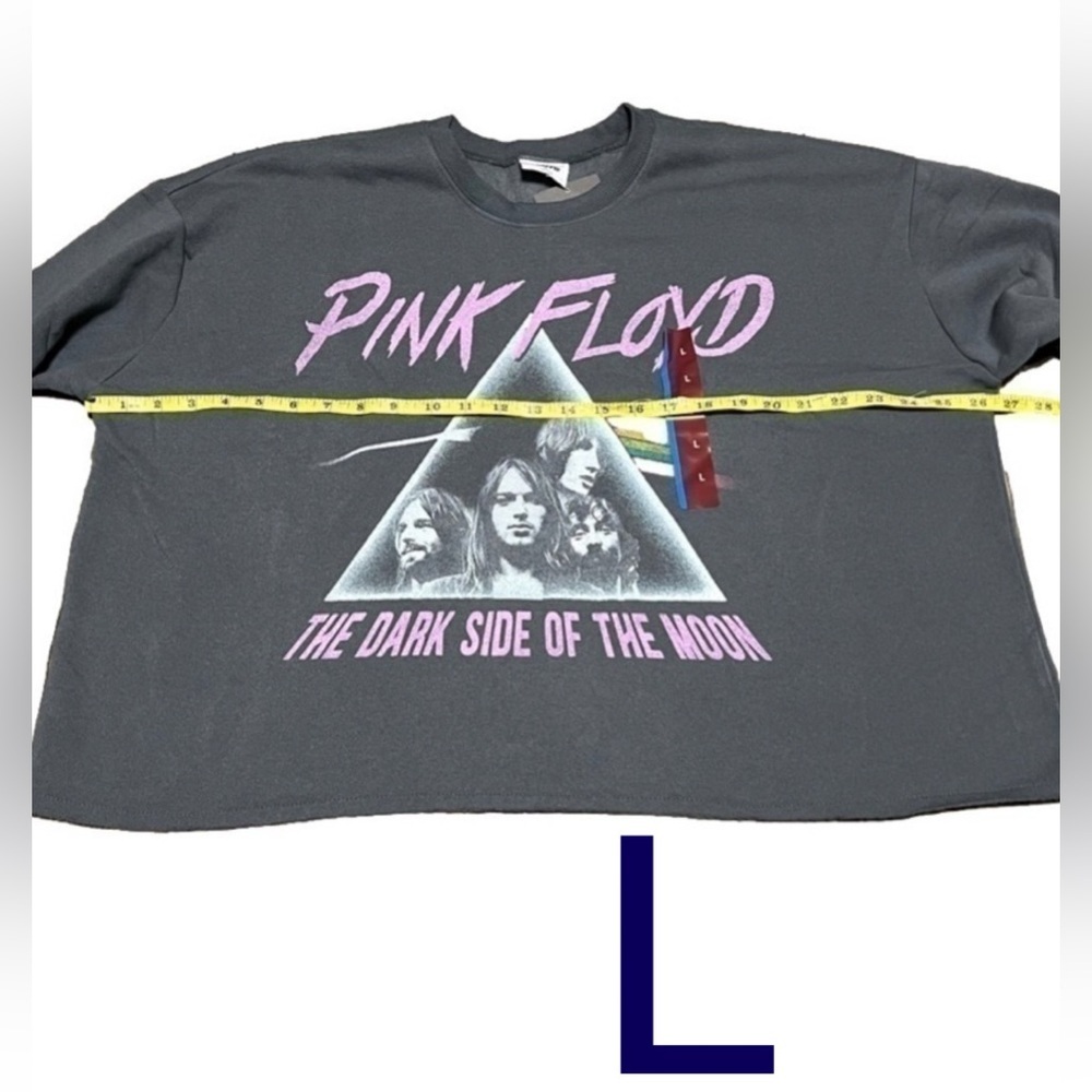 Pink Floyd Dark Side Of The Moon Grayson Threads Women Crop Pullover Sz L or XL - Picture 11 of 14